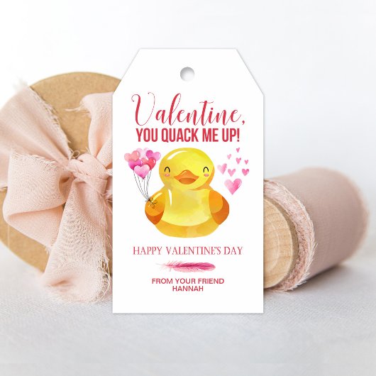 Rubber Duck Gift Labels, Classroom Valentijns Labe Cadeaulabel