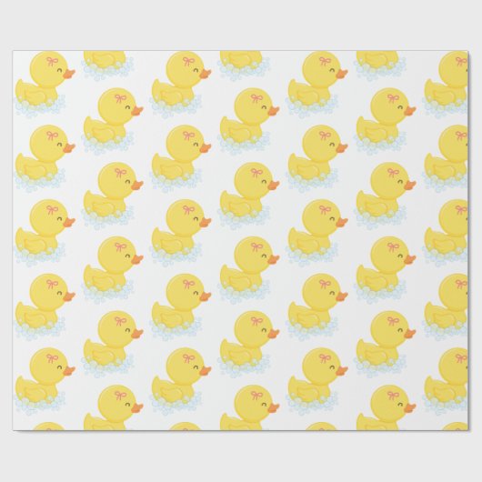 Rubber Duck Girl Cadeaupapier (Vlak)