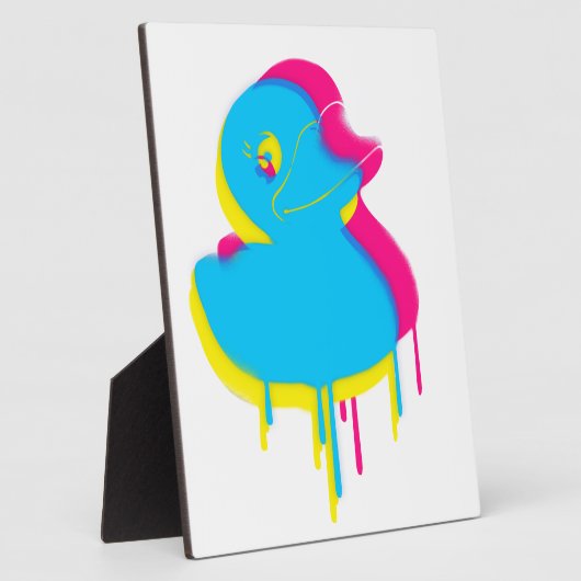 Rubber Duck Graffiti Pop Art Rubber Ducky Fotoplaat (Zijkant)