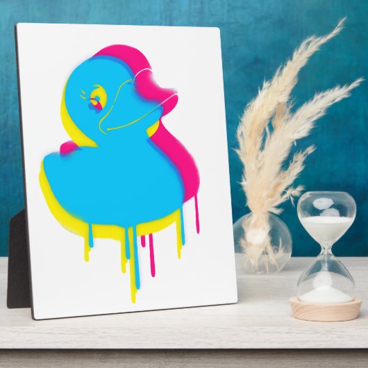 Rubber Duck Graffiti Pop Art Rubber Ducky Fotoplaat (Zijkant)
