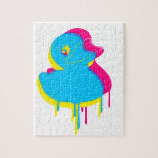 Rubber Duck Graffiti Pop Art Rubber Ducky Legpuzzel (Verticaal)