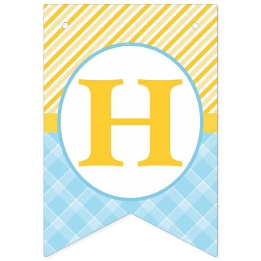 Rubber Duck Happy Birthday Bunting – Blauw & Geel Vlaggetjes (Tweede vlag)