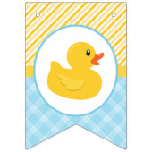 Rubber Duck Happy Birthday Bunting – Blauw & Geel Vlaggetjes (Eerste vlag)