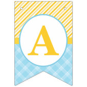 Rubber Duck Happy Birthday Bunting – Blauw & Geel Vlaggetjes (Derde vlag)