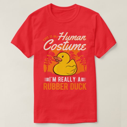 Rubber Duck Human Costume Halloween Rubber Duck Pr T-shirt (Design voorkant)