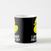 Rubber Duck Ik hou gewoon heel erg van eenden Koffiemok (Center)