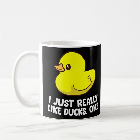 Rubber Duck Ik hou gewoon heel erg van eenden Koffiemok (Links)