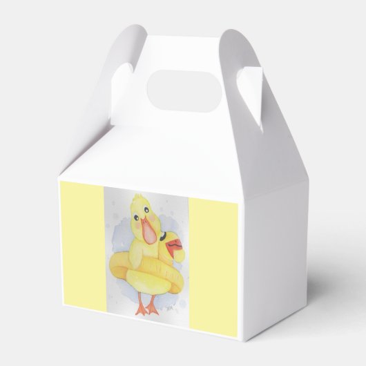 Rubber Duck in het zwembad Float Bedankdoosjes (Achterkant)