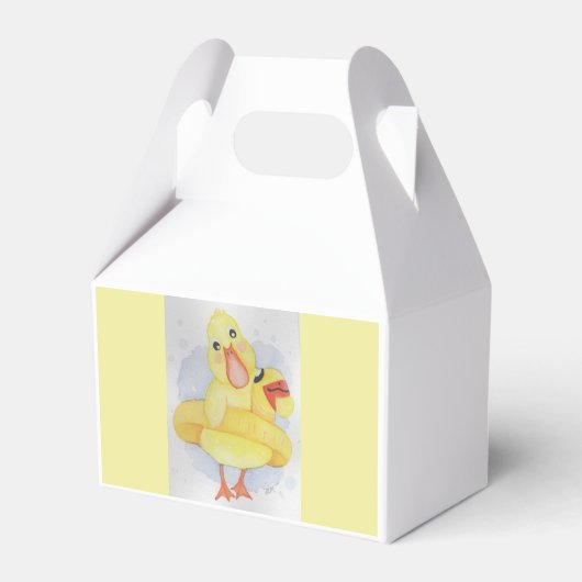Rubber Duck in het zwembad Float Bedankdoosjes (Voorkant Zijde)