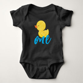 Rubber Duck Je bent de One First Birthday Bodysuit