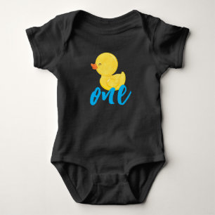 Rubber Duck Je bent de One First Birthday Bodysuit