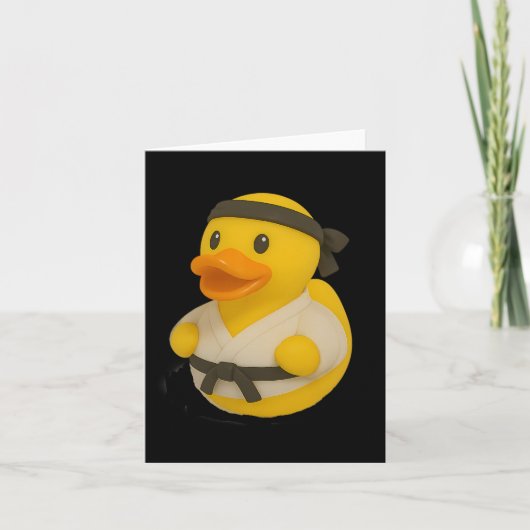 Rubber Duck Karate Ducky Duckie Mannen Vrouwen Kin Kaart (Voorkant)