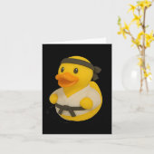 Rubber Duck Karate Ducky Duckie Mannen Vrouwen Kin Kaart (Gele Bloem)