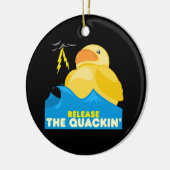 Rubber Duck Keramisch Ornament (Links)