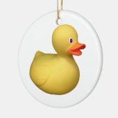Rubber Duck Keramisch Ornament (Links)