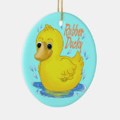 Rubber Duck kerstversiering Keramisch Ornament (Rechts)