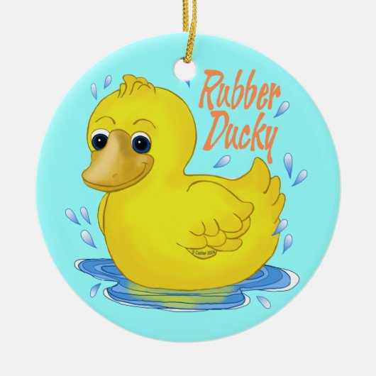 Rubber Duck kerstversiering Keramisch Ornament (Voorkant)
