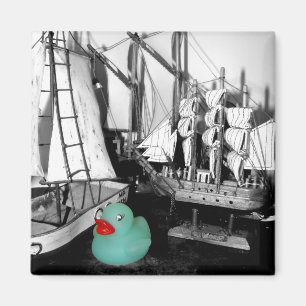 Rubber Duck Magnet "Down by the Seaside"