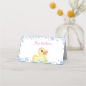 Rubber Duck Meisje Verjaardag Plaats Kaart Plaatskaartje (Achterkant)