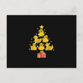 Rubber Duck met kerstboom Duckie Quack Kerstmis Aankondigingskaart (Voorkant)