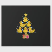 Rubber Duck met kerstboom Duckie Quack Kerstmis Cadeaupapier (Vlak)