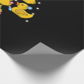 Rubber Duck met kerstboom Duckie Quack Kerstmis Cadeaupapier (Hoek)