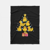 Rubber Duck met kerstboom Duckie Quack Kerstmis Fleece Deken (Voorkant)