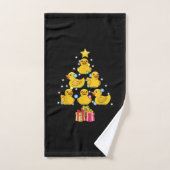 Rubber Duck met kerstboom Duckie Quack Kerstmis Handdoek (Handdoek)