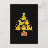 Rubber Duck met kerstboom Duckie Quack Kerstmis Informatiekaartje (Voorkant)