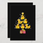 Rubber Duck met kerstboom Duckie Quack Kerstmis Kaart (Voorkant / Achterkant)