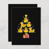 Rubber Duck met kerstboom Duckie Quack Kerstmis Kaart (Voorkant / Achterkant)