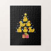 Rubber Duck met kerstboom Duckie Quack Kerstmis Legpuzzel (Verticaal)
