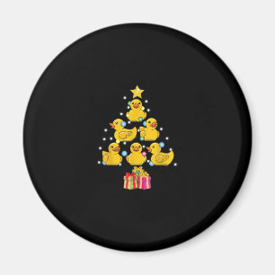 Rubber Duck met kerstboom Duckie Quack Kerstmis Magneet