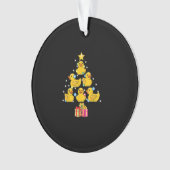Rubber Duck met kerstboom Duckie Quack Kerstmis Ornament (voorkant)