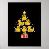 Rubber Duck met kerstboom Duckie Quack Kerstmis Poster (Voorkant)
