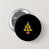 Rubber Duck met kerstboom Duckie Quack Kerstmis Ronde Button 5,7 Cm (Voorkant /achterkant)