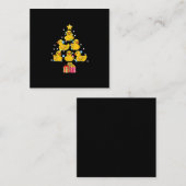 Rubber Duck met kerstboom Duckie Quack Kerstmis Vierkante Visitekaartje (Voorkant / Achterkant)