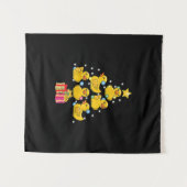 Rubber Duck met kerstboom Duckie Quack Kerstmis Wandkleed (Voorkant (horizontaal))