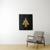 Rubber Duck met kerstboom Duckie Quack Kerstmis Wandkleed (In situ)