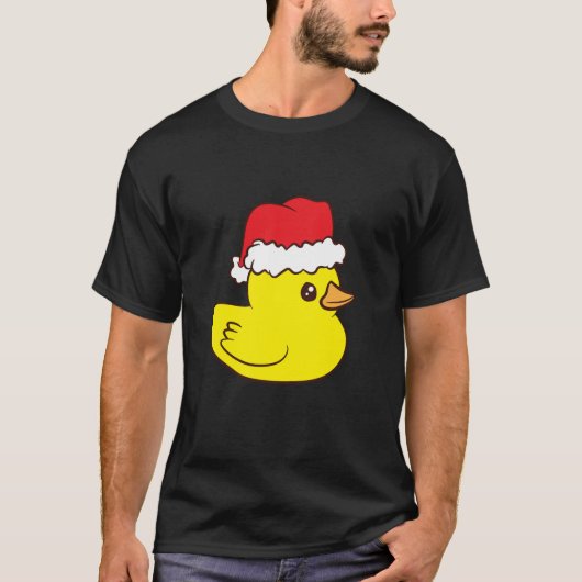 Rubber Duck met Santa Hat Cute Rubber Duck T-shirt (Voorkant)
