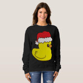 Rubber Duck met Santa Hat Cute Rubber Duck Trui (Voorkant volledig)