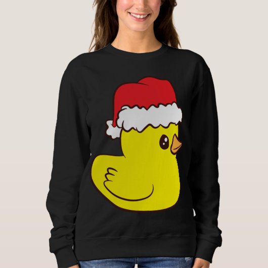 Rubber Duck met Santa Hat Cute Rubber Duck Trui (Voorkant)