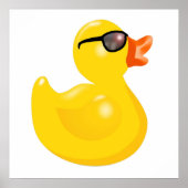 Rubber Duck met Sun Glasses Rubber Duck Yellow Du Poster (Voorkant)