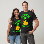 Rubber Duck met zonnebrillen Vier Pet met glans T-shirt (Unisex)
