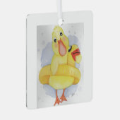 Rubber Duck Metalen Ornament (Voorkant Rechts)