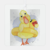 Rubber Duck Metalen Ornament (Achterkant)