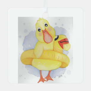 Rubber Duck Metalen Ornament