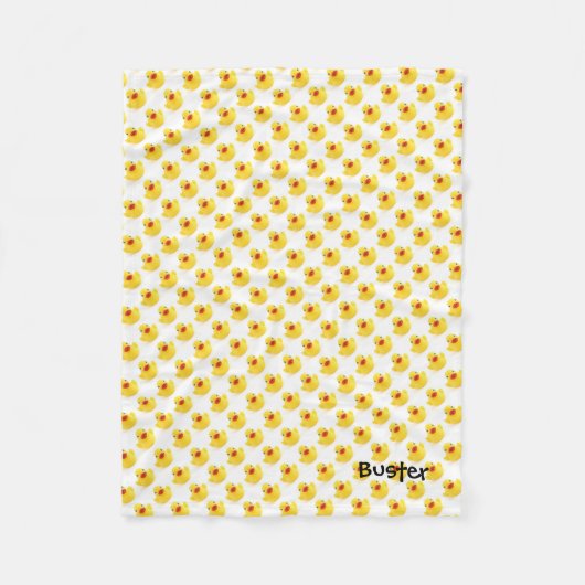 Rubber Duck Multi Duck met naam Fleece Deken (Voorkant)