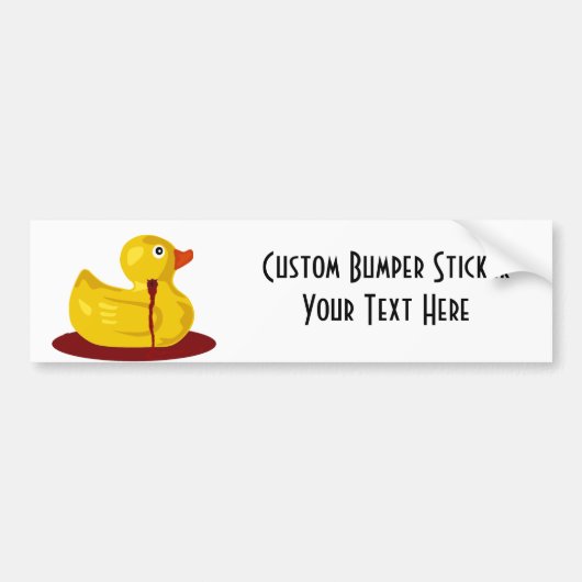 Rubber Duck Neck Shot - Bleeding Rubber Ducky Bumpersticker (Voorkant)
