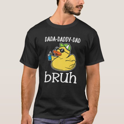 Rubber Duck Papa Outfit Mannen Dada Dad Bruh D T-shirt (Voorkant)